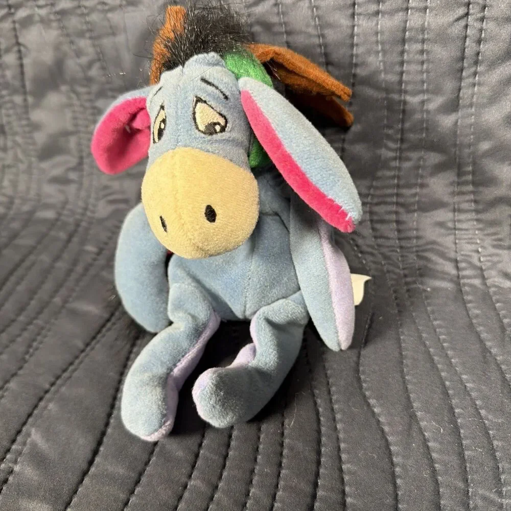 Disney Store Eeyore Bean Bag Plush Winnie the Pooh Donkey w/ Tags Vintage